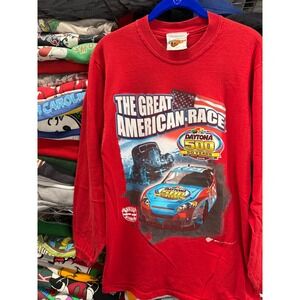 Winners Circle NASCAR Daytona 500 50 Years 2008 Red Long Sleeve Shirt Mens S